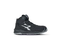 U-Power RI10414 Linea Red Industry Model Panama Safety Shoes, S3 SRC CI ESD, Black, 44 Sizes