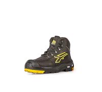 U-Power RL10524 Linea Building & Building Model Cosmo High Safety Shoes, S3 HRO HI SRC CI, Black/Yellow, 47 Size
