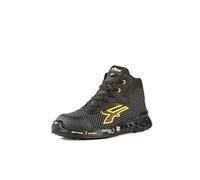 U-Power RV10014 Linea Red Live Model Joe High Safety Shoes, S3 SRC CI ESD, Black/Yellow, 39 Size
