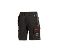 U-Power START, Cargo Shorts for Men, Slim-Fit Half Pants, with Button Fastening, Large Multi-pockets, Stretch Cotton Fabric, Comfortable Outerwear (Black Carbon 48)