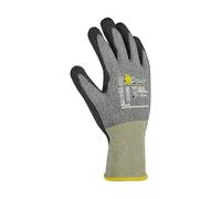U-Power Tango Nylon Work Gloves HPPE for Mechanical Hazard Protection, Mechanical Hazard Protection, Thermal Grey, Yellow, 10/XL, 12 Pack