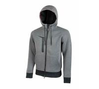 U-Power Tasty Full Zip Workwear Hooded Sweatshirt Meteorite Grey Small - 4XL