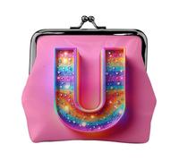 U print Cute Buckle Coin Purses Vintage Pouch Kiss lock Change Purse Wallets for Women Fashion, Black, One Size, Vintage