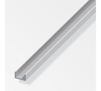 U Profile 1m x 10mm x 13.5mm - Silver Anodised Aluminium