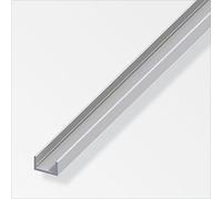 U Profile 1m x 10mm x 19.5mm - Silver Anodised Aluminium