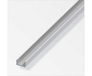 U Profile 1m x 10mm x 19.5mm - Silver Anodised Aluminium