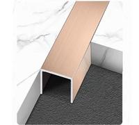 U-Profile Aluminium 25 mm x 10 mm (W x H), U Channel for Wall Strips, Decorative Strip Frame & Joint Cover(Rose Gold,130cm/51in)