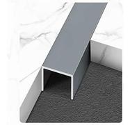 U-Profile Aluminium 25 mm x 10 mm (W x H), U Channel for Wall Strips, Decorative Strip Frame & Joint Cover(Gray,130cm/51in)