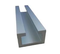 U-Profile Aluminium, 6063 Aluminum T Slot Channel 20-50mm x 50cm 2 Pcs(24x10x13mm,50cm x 2pcs)