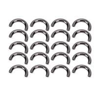 U Rings Connector Buckles, Zinc Alloy Iron Arch Bridge Suspension Clasp Chain Strap Connector Buckles, Leather Crafts Making Supplies, for Purses, Jewelry Design (Silver Black)