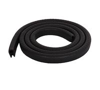 U Rubber Sealing Strip, Channel Weather Stripping 3.28FT Car Door Edge Seal with Steel, Guards(Black,10mm x 7mm)