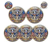 U.S. 250th Anniversary Commemorative Coin - America 250th Anniversary Commemorative Coin, America 250 Years of Freedom 1776-2026, 250 Year American Anniversary Coins Gift, Patriotic Collectible (5pcs)