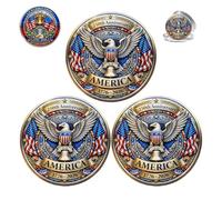 U.S. 250th Anniversary Commemorative Coin - America 250th Anniversary Commemorative Coin, America 250 Years of Freedom 1776-2026, 250 Year American Anniversary Coins Gift, Patriotic Collectible (3pcs)
