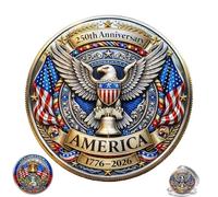 U.S. 250th Anniversary Commemorative Coin - America 250th Anniversary Commemorative Coin, America 250 Years of Freedom 1776-2026, 250 Year American Anniversary Coins Gift, Patriotic Collectible (1pc)