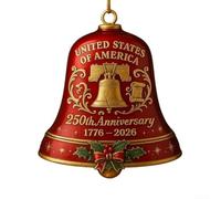 U S 250th Anniversary Commemorative Doorbell Metal Ornament Celebrating United States History from 1776 to 2026 with Collector Appeal