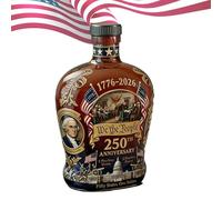 U.S. 250th Anniversary Commemorative Whiskey Bottle, 250 Anniversary Whiskey Bottle, America 250th Anniversary We The People Heritage Whiskey Glass, for Liquor Scotch Bourbon or Wine (a)