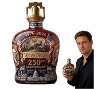 U.S. 250th Anniversary Commemorative Whiskey Bottles, America 250th Anniversary “we the People” Decanter Heritage Whiskey Glass, for Liquor Bourbon or Wine