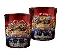 U.S. 250th Anniversary Commemorative Whiskey Bottles, America 250th Anniversary “we the People” Decanter Heritage Whiskey Glass, for Liquor Bourbon or Wine