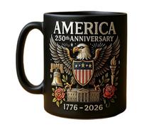 U.S. 250th Anniversarys Commemorative Mug, Marine Corps/Army/Navy Collection Ceramic Cup, Guarding Eagle Flag Logo, Militarys Theme 3D Mug, Ideal Gi-ft for Veteran Patriotic E'nthusiast Militarys Fan