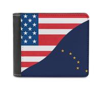 U.S.A. Alaska Flag Classic Mens Wallets Women Slim Bifold Wallet | Compact Leather Credit Card Holder for Front Pocket Fashion