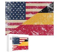 U.S.A And Belgium Vintage Flag Wooden Jigsaw Puzzles for Adults Challenge Intelligent Picture Puzzle Games Gift for Family