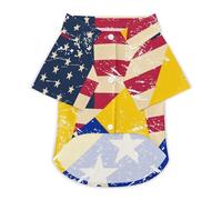 U.S.A And Bosnia And Herzegovina Vintage Flag Dog Shirts Summer Pet Clothes Comfort T-Shirts Short Sleeveless Top for Cats Dogs 2XL