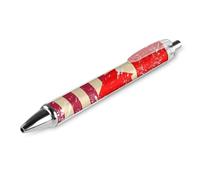 U.S.A And Canada Vintage Flag Cute Ballpoint Pen for Unisex 0.5mm Black Ink Fine Smooth Writing Ball Point Pens