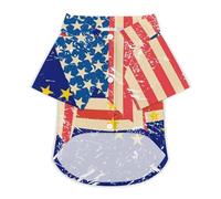 U.S.A And Cape Verde Vintage Flag Dog Shirts Summer Pet Clothes Comfort T-Shirts Short Sleeveless Top for Cats Dogs M