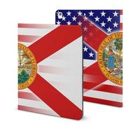 U.S.A And Florida State Flag Stylish Tablet Case Compatible with IPAD 2020 （10.2in） TPU Anti-Scratch Covers with Pen Slot