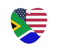 U.S.A And South Africa Flag Car Air Freshener Automotive Aromatherapy Tablets Hanging Scented Cards Rearview Mirror Love form