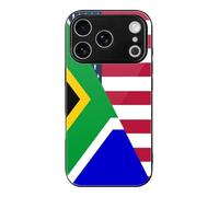 U.S.A And South Africa Flag Personalised Glass Phone Case Printed Protective Cover Compatible with iPhone 17 Series