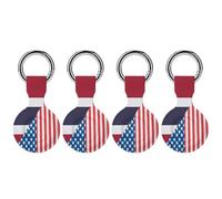 U.S.A And Thailand Flag Funny Protective Case Compatible with Airtag GPS Tag Tracker Cover for Pet Luggage Key