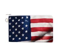 U.S.A and UK Flag Printed Zero Wallet for Unisex