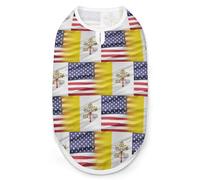 U.S.A And Vatican Flag Dog Shirt for Dogs & Cats Soft Breathable Pet Vest T Shirt Lightweight Dog Tank Top 2XL