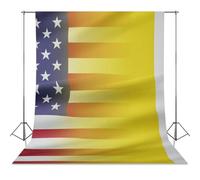 U.S.A And Vatican Flag Photo Backdrop Polyethylene Studio Background for Photography Video Broadcast Photoshoot