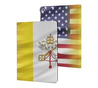 U.S.A And Vatican Flag Stylish Tablet Case Compatible with ipad 2017/2018/Air1/Air2 (9.7in) TPU Anti-Scratch Covers