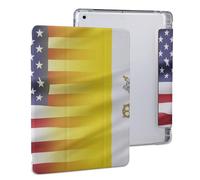 U.S.A And Vatican Flag Stylish Tri-fold Tablet Case Compatible with IPAD 2020 （10.2in） Anti-Scratch Covers with Pen Slot