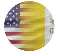 U.S.A And Vatican Flag Wooden Jigsaw Puzzles for Adults Brain-Teasing Game Idea Puzzle Gift for Unisex