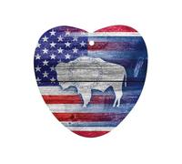 U.S.A And Wyoming State Flag 1 PCS Car Air Freshener Hanging Aromatherapy Tablets Automotive Ornament for Auto Room Bathroom Bedside Love form