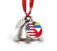 U.S.A. Antiguan And Barbuda Flag Christmas Tree Bells Decorations Xmas Ornaments Home Decor Wreath Windows Door