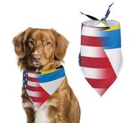 U.S.A. Antiguan And Barbuda Flag Cute Dog Bandana Triangle Adjustable Washable Cat Scarf Pet Accessories