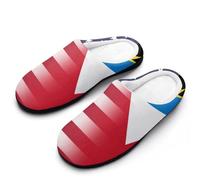 U.S.A. Antiguan And Barbuda Flag Mens Slipper Slip On Winter Warm House Slippers Shoes Indoor Outdoor