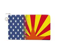 U.S.A. Arizonas State Flag Canvas Coin Purse Fashion Travel Makeup Bag