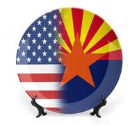 U.S.A. Arizonas State Flag Funny Bone China Decorative Plates Craft 8inch