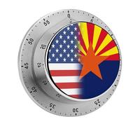 U.S.A. Arizonas State Flag Mechanical Kitchen Timers for Cooking Countdown Magnetic Egg Timer