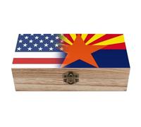 U.S.A. Arizonas State Flag Storage Boxes with Lids Keepsake Treasure Jewellery Box
