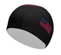 U.S.A Barcode Flag Freedom for Sale Swimming Cap for Men Women Elastic Shower Cap Fits Long Curly Hair Swim Accessories