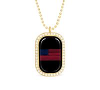 U.S.A Barcode Flag Freedom for Sale Women's Necklaces Lightweight Alloy Pendant Diamond Necklace Ladies Jewelry Gift