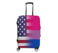 U.S.A. Bisexual Proud Flag Luggage Cover Elastic Suitcase Protectors Anti-Scratch Fits 18-32 Inch Case