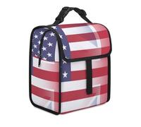 U.S.A Britain Flag Insulated Lunch Cooler Bag Waterproof Lunch Box for Work Picnic Travel